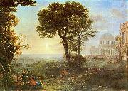 Claude Lorrain Vedute von Delphi mit einer Opferprozession oil